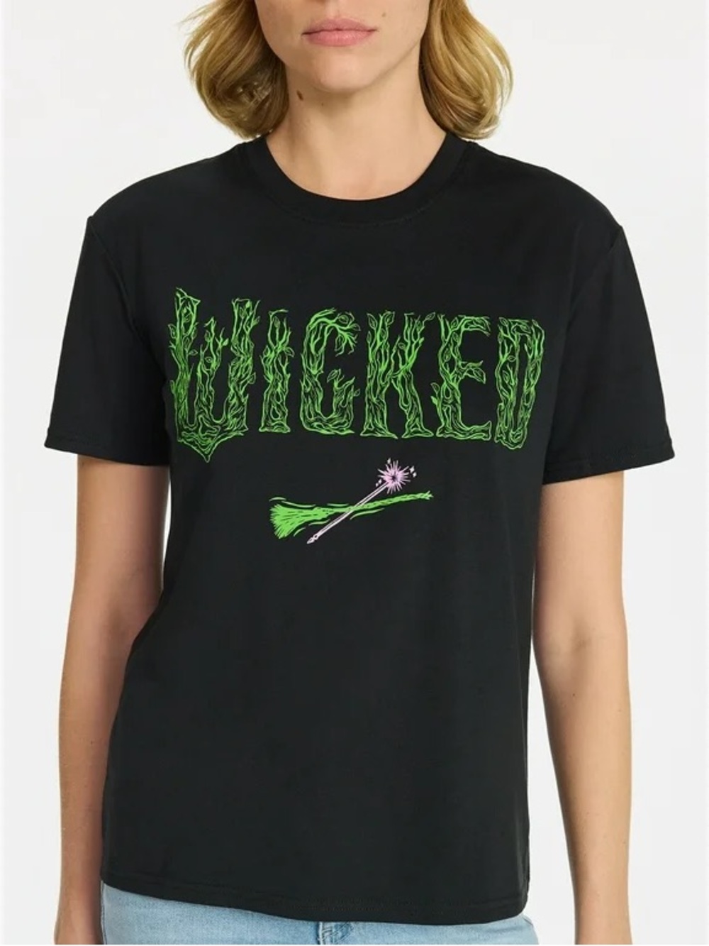 Wicked Graphic Short Sleeve Tee - Black with Green Accent